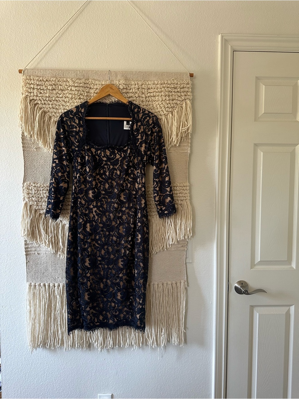 Tadashi Shoji Navy Sheath Dress - Picture 1 of 8